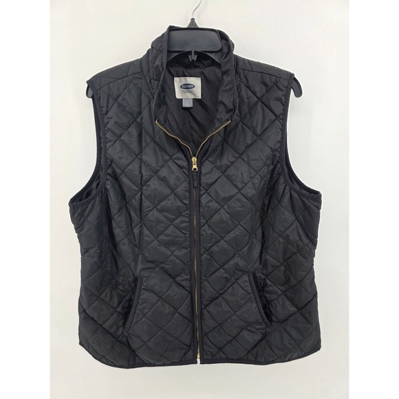 Old Navy Jackets & Blazers - Old Navy Black Quilted Puffer Vest Womens XL Zip Up Lightweight Outerwear